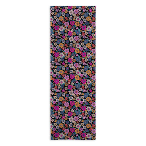 Schatzi Brown Betty Floral Black Yoga Towel