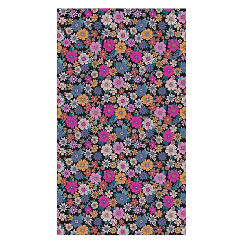 Schatzi Brown Betty Floral Black Tablecloth