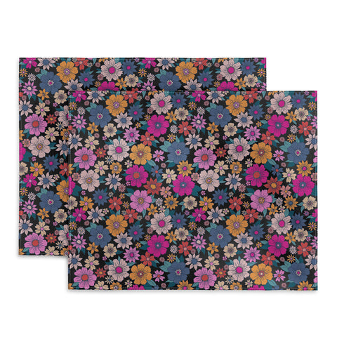 Schatzi Brown Betty Floral Black Placemat