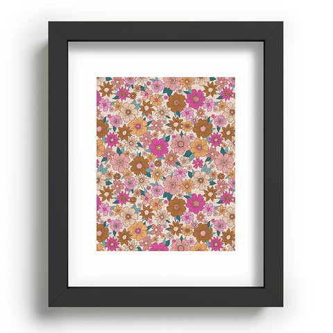 Schatzi Brown Betty Floral Ivory Recessed Framing Rectangle