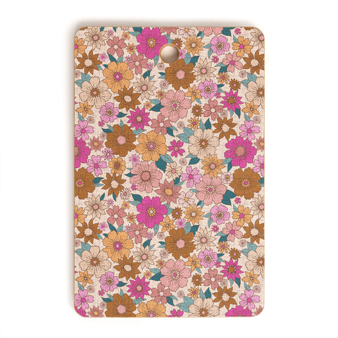 Schatzi Brown Betty Floral Ivory Cutting Board Rectangle