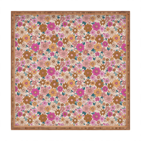 Schatzi Brown Betty Floral Ivory Square Tray