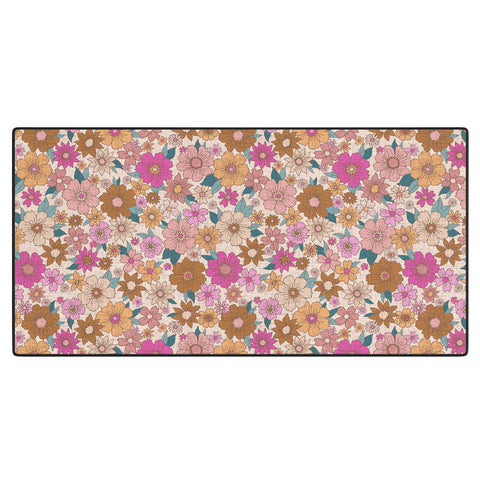Schatzi Brown Betty Floral Ivory Desk Mat