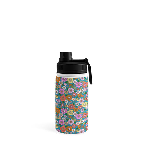 Schatzi Brown Betty Floral Turquoise Water Bottle