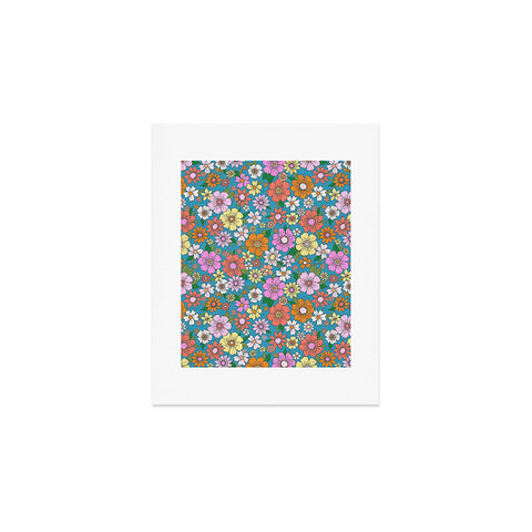 Schatzi Brown Betty Floral Turquoise Art Print