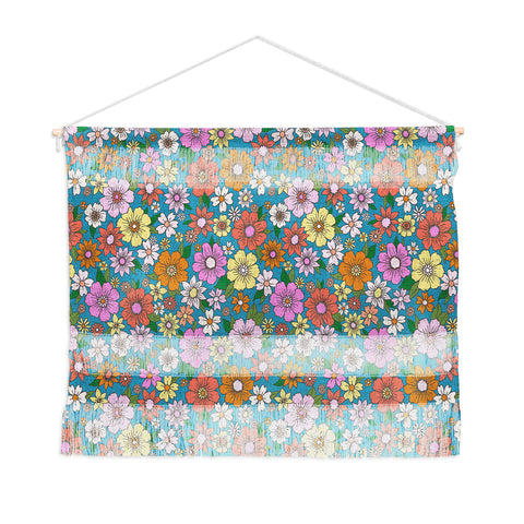 Schatzi Brown Betty Floral Turquoise Wall Hanging Landscape