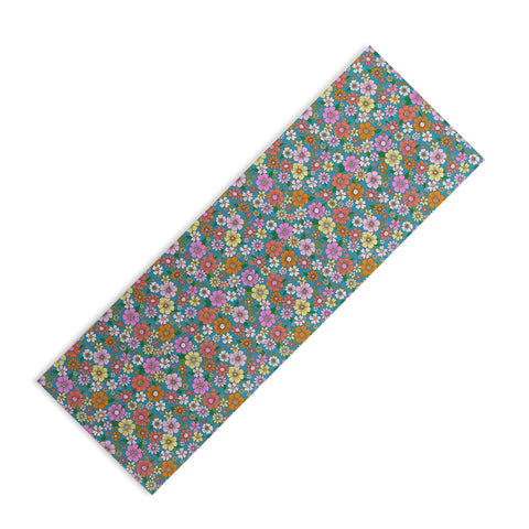 Schatzi Brown Betty Floral Turquoise Yoga Mat