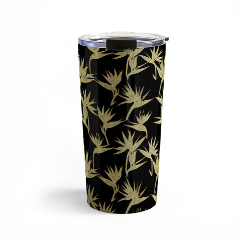 Schatzi Brown Bird of Paradise Black Gold Travel Mug
