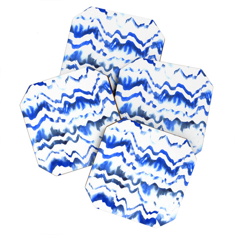 Schatzi Brown Blue Water Love Coaster Set