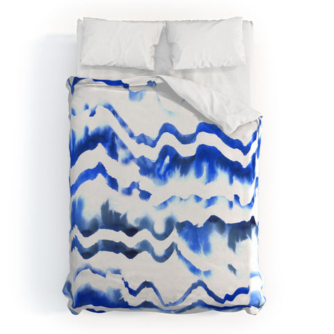 Schatzi Brown Blue Water Love Duvet Cover