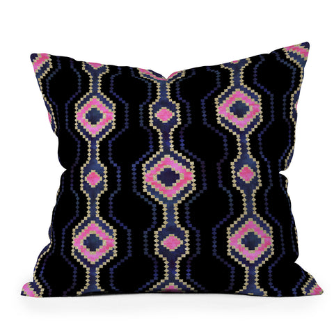 Schatzi Brown Boho Basic Eye Sparkle Outdoor Throw Pillow