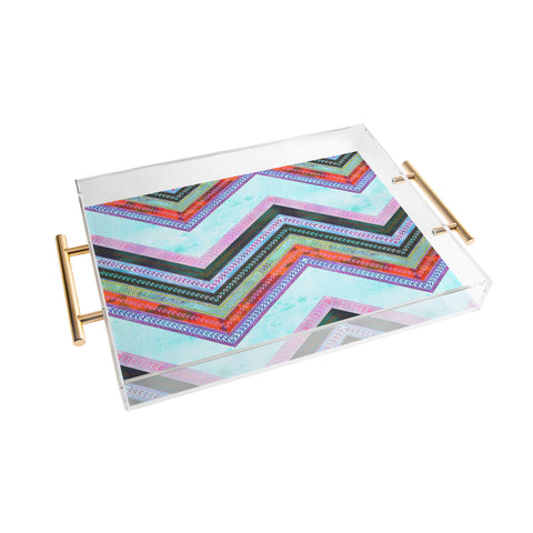 Schatzi Brown Boho Chevron 1B Acrylic Tray