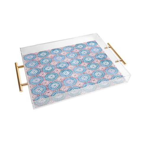 Schatzi Brown Boho Medallion Pastel Acrylic Tray