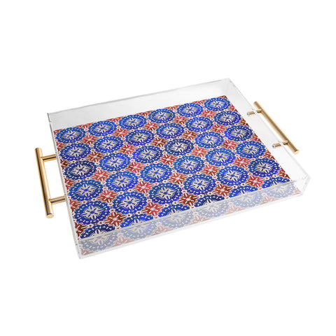 Schatzi Brown Boho Medallion RWB Acrylic Tray