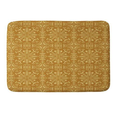 Schatzi Brown Boho Moon Golden Memory Foam Bath Mat