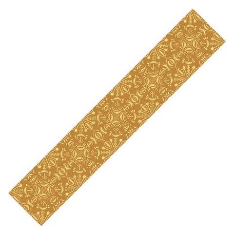 Schatzi Brown Boho Moon Golden Table Runner