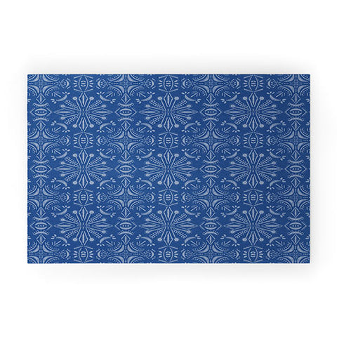 Schatzi Brown Boho Moons Blues Welcome Mat