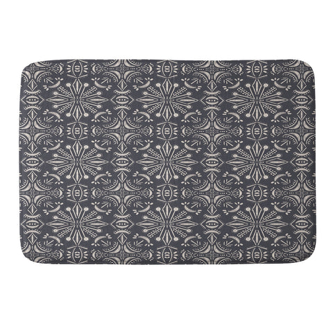 Schatzi Brown Boho Moons Charcoal Memory Foam Bath Mat