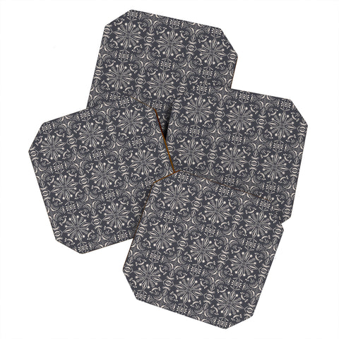 Schatzi Brown Boho Moons Charcoal Coaster Set