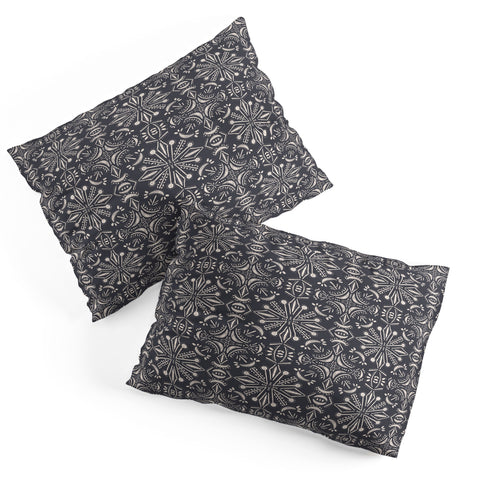 Schatzi Brown Boho Moons Charcoal Pillow Shams