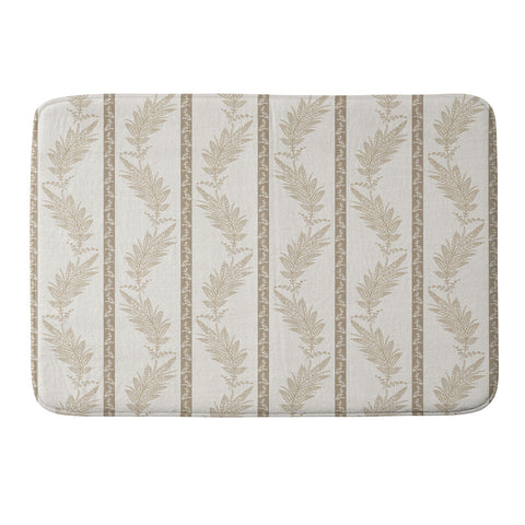 Schatzi Brown Celine Emma leaf vine beige Memory Foam Bath Mat