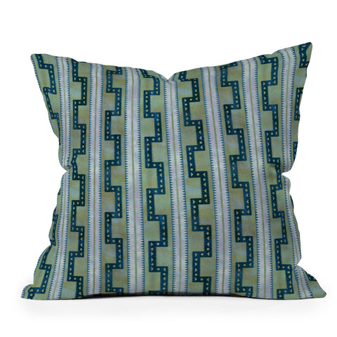 Schatzi Brown Crowley Stripe 5B Outdoor Throw Pillow