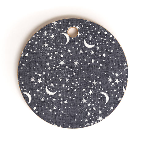 Schatzi Brown Dreaming of Stars Night Cutting Board Round