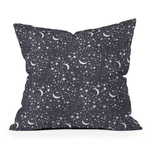 Schatzi Brown Dreaming of Stars Night Outdoor Throw Pillow