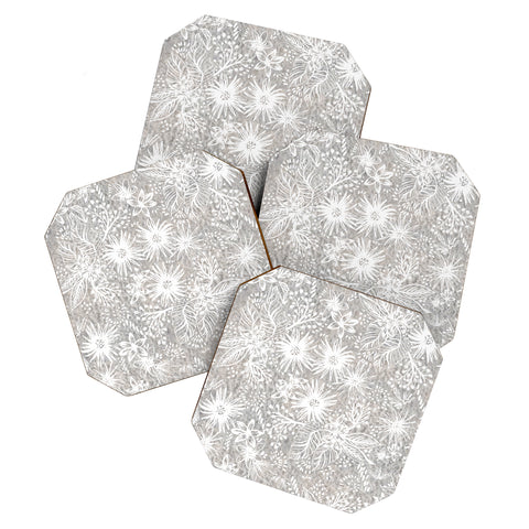 Schatzi Brown Eden Floral Sand Coaster Set