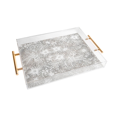 Schatzi Brown Eden Floral Sand Acrylic Tray