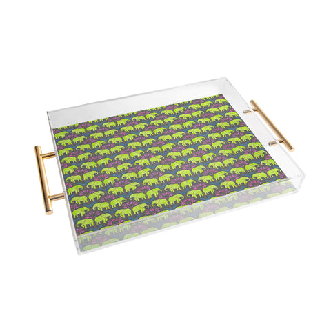 Schatzi Brown Elephant 1 Neon Acrylic Tray