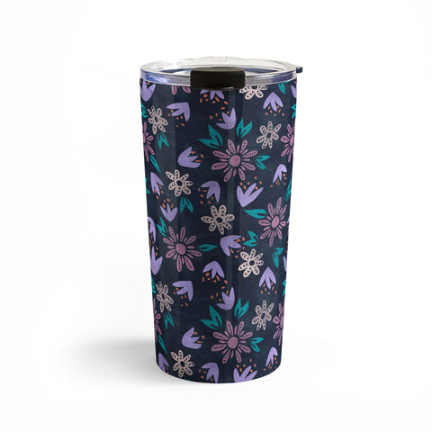 Schatzi Brown Erinn Floral Purple Travel Mug