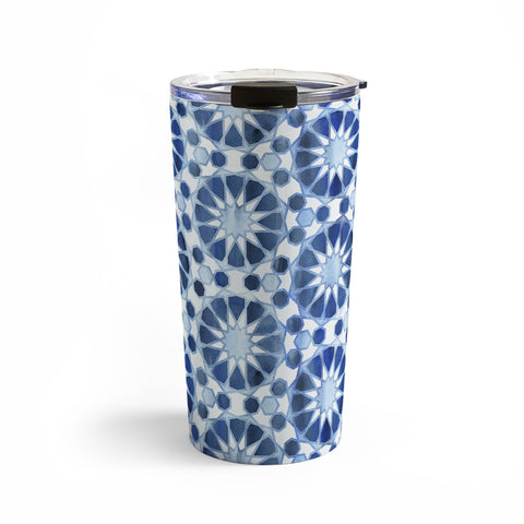 Schatzi Brown Farah Tile Blue Travel Mug