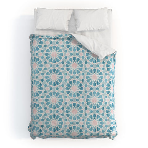 Schatzi Brown Farah Tile Pastel Duvet Cover
