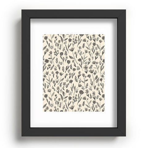 Schatzi Brown Fiola Floral Ivory Gray Recessed Framing Rectangle