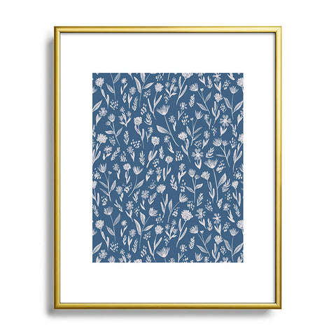 Schatzi Brown Fiona Floral Heron Metal Framed Art Print