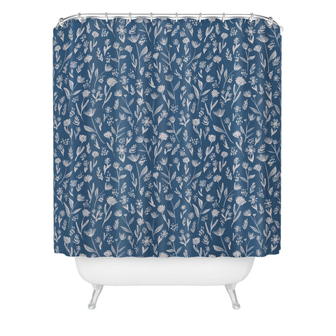 Schatzi Brown Fiona Floral Heron Shower Curtain