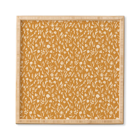 Schatzi Brown Fiona Floral Marigold Framed Wall Art