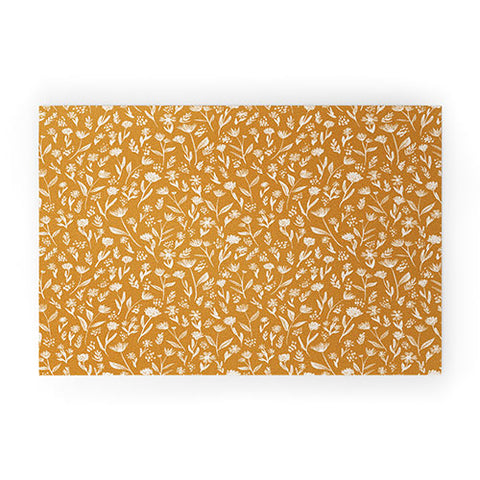 Schatzi Brown Fiona Floral Marigold Welcome Mat