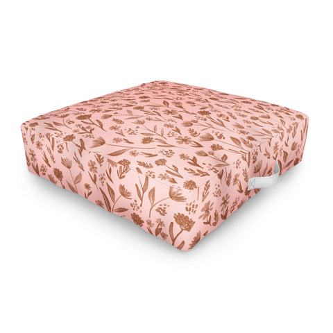 Schatzi Brown Fiona Floral Mocca Outdoor Floor Cushion