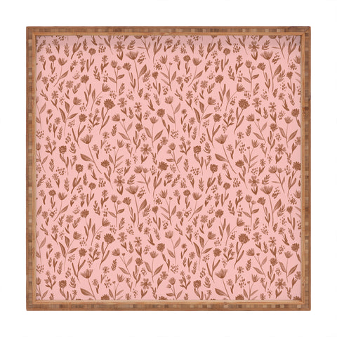 Schatzi Brown Fiona Floral Mocca Square Tray