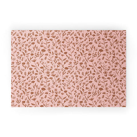 Schatzi Brown Fiona Floral Mocca Welcome Mat