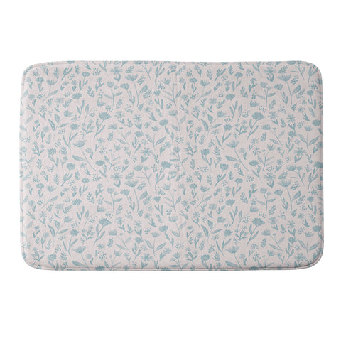 Schatzi Brown Fiona Floral Sky Memory Foam Bath Mat