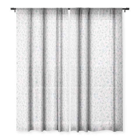 Schatzi Brown Fiona Floral Sky Sheer Window Curtain