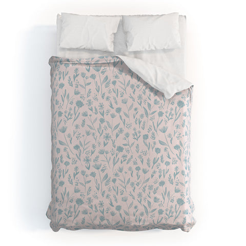 Schatzi Brown Fiona Floral Sky Duvet Cover