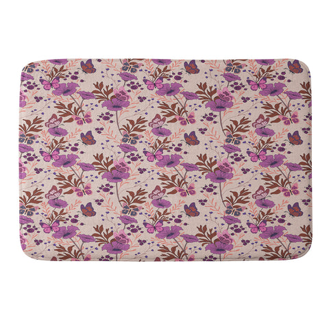 Schatzi Brown Free spirit Butterfly Ivory Memory Foam Bath Mat