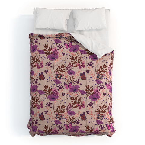 Schatzi Brown Free spirit Butterfly Ivory Comforter