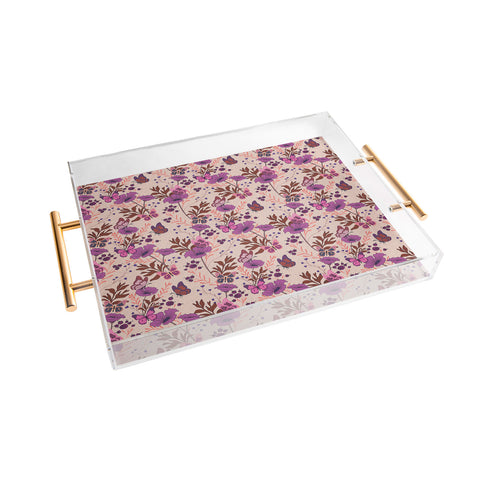 Schatzi Brown Free spirit Butterfly Ivory Acrylic Tray