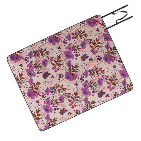 Schatzi Brown Free spirit Butterfly Ivory Picnic Blanket