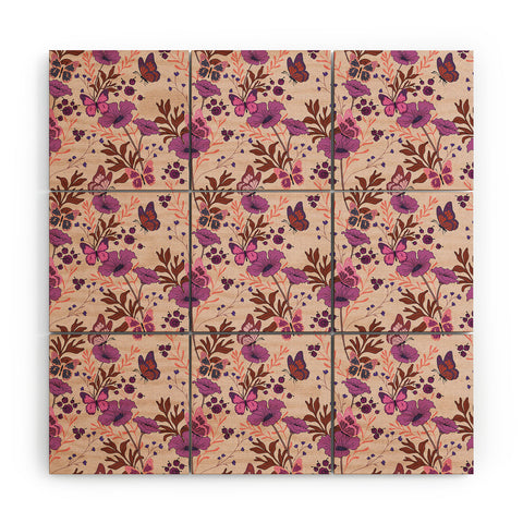 Schatzi Brown Free spirit Butterfly Ivory Wood Wall Mural